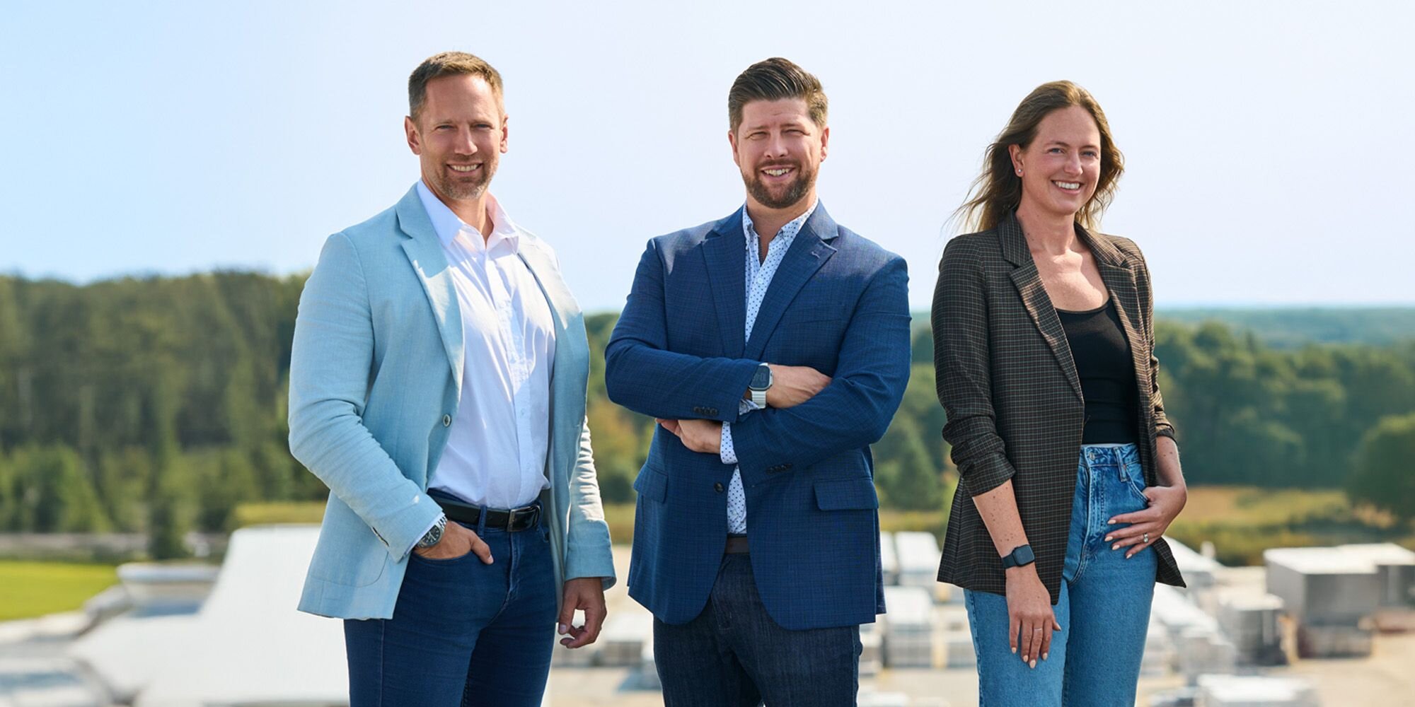 A group of smiling Shouldice Stone employees